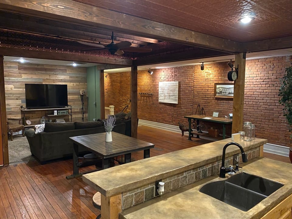 Open Kitchen, Dining and Living Room