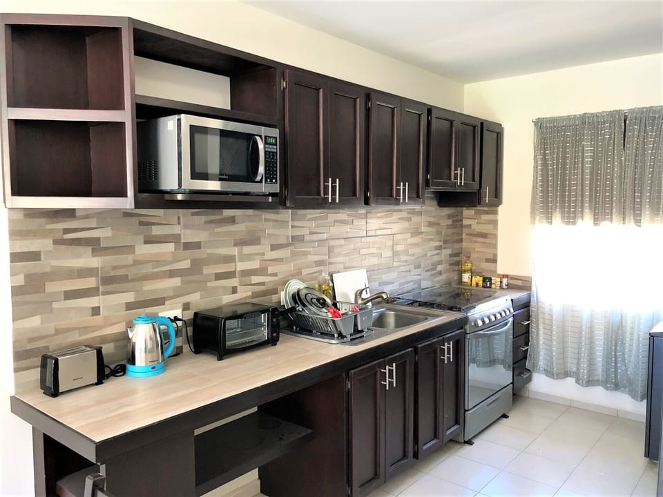 Fully stocked kitchen