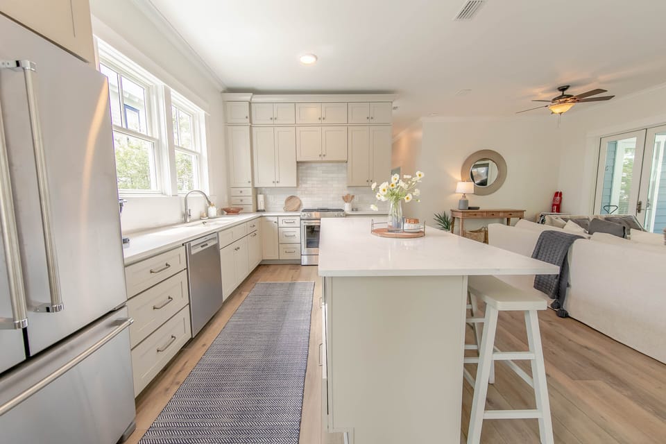 Fully stocked Kitchen- Island seating