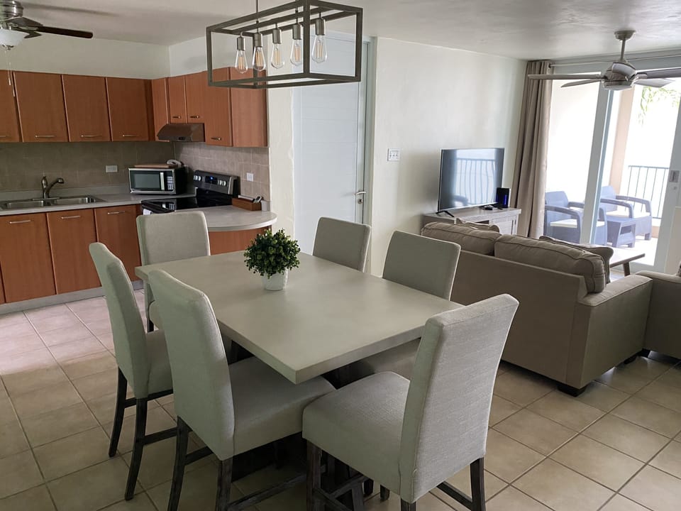 Dining room and living room