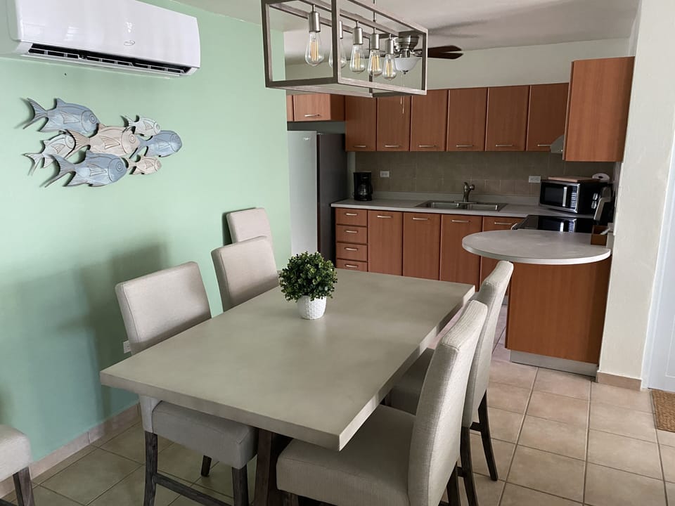 Dining room and kitchen