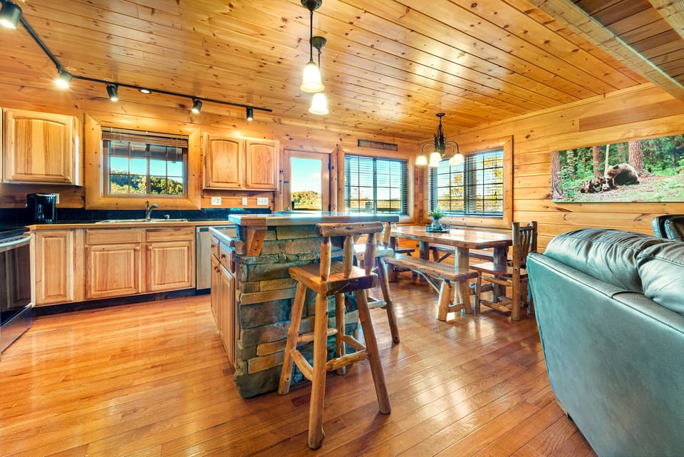 The kitchen is well-stocked and ready for group meals!