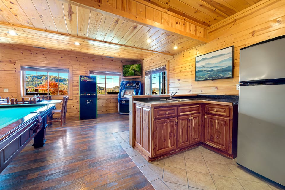Crank some tunes and enjoy the wet bar.