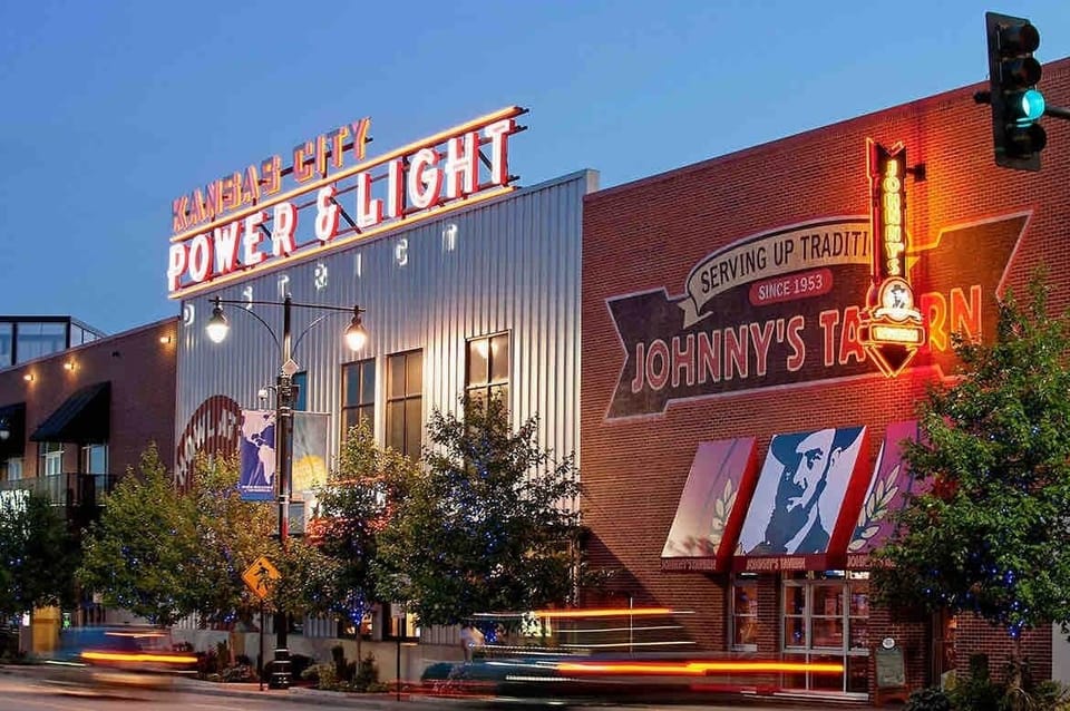 9 min drive to power and light district! 