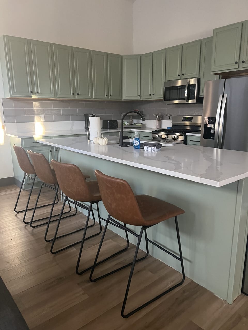 Updated kitchen with quartz counters