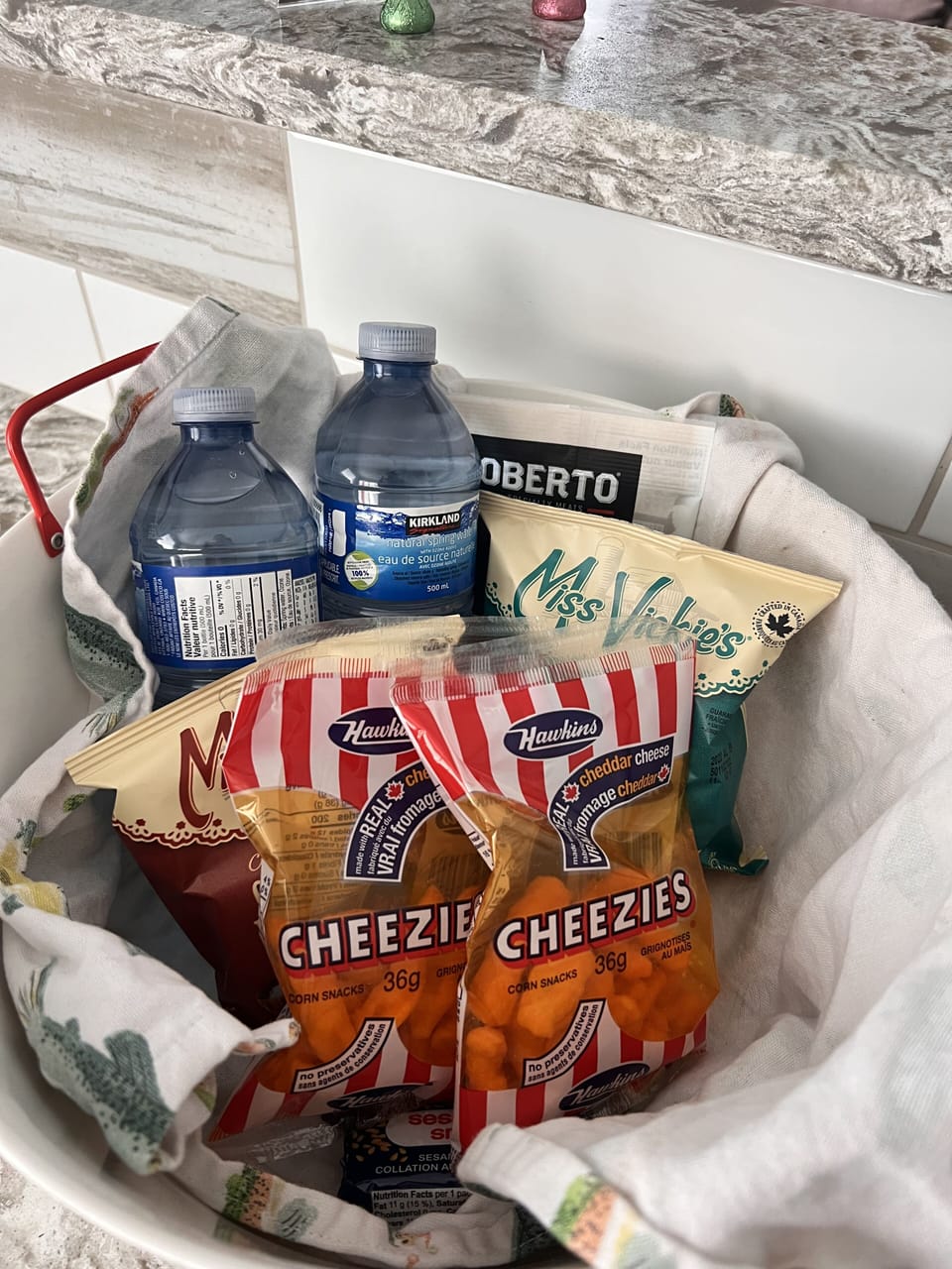 Guest gift basket