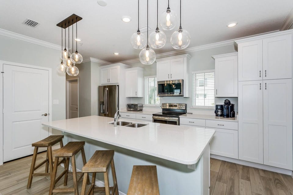 Modern kitchen supplied with everything you will need.