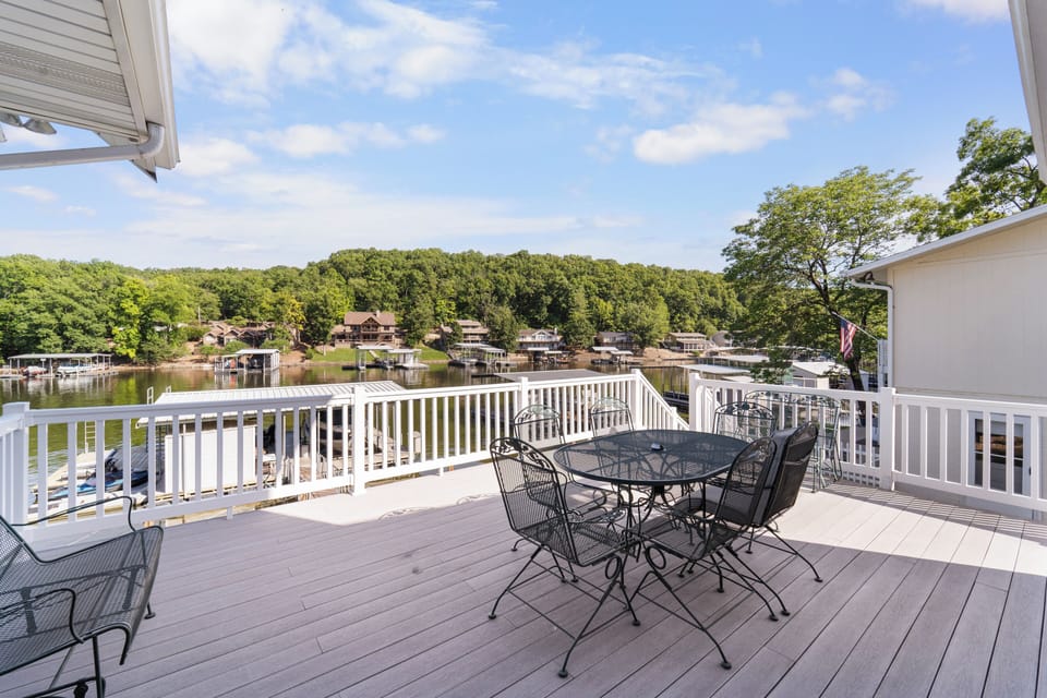 VIEW OF LAKE FROM DECK