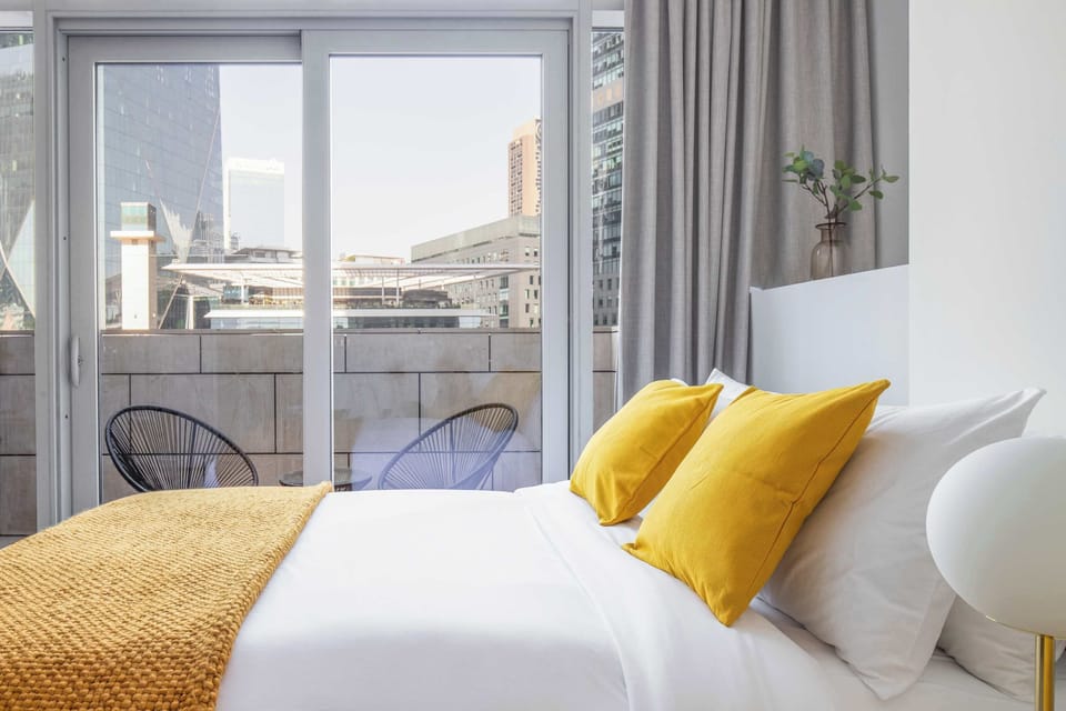 Bed and Balcony view