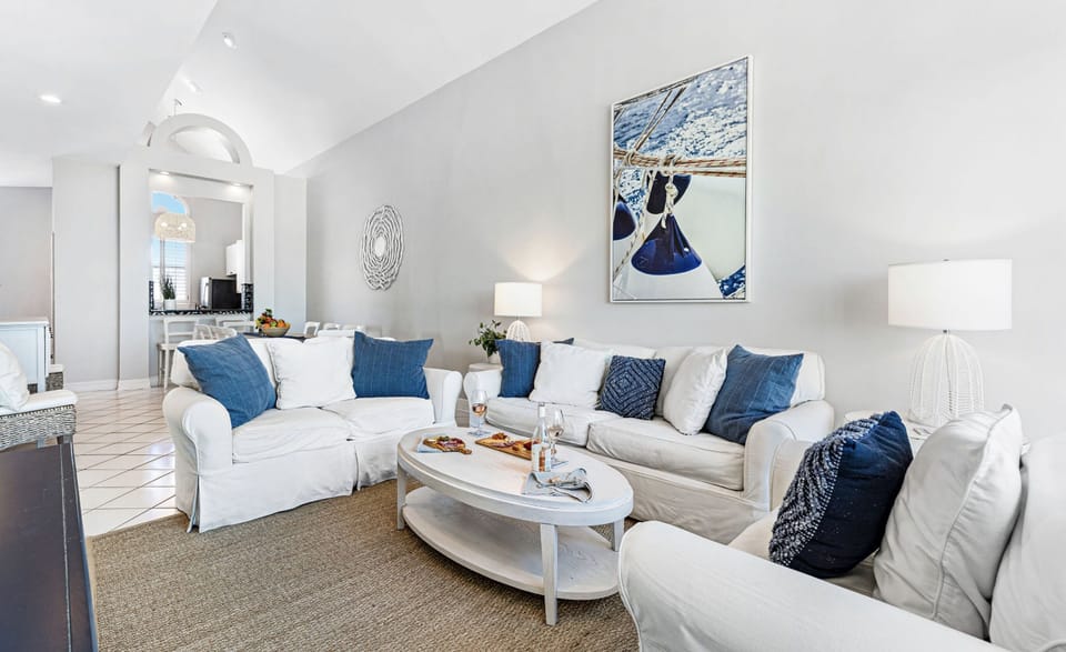 Lay back into the soft couches and cozy cushions, letting their comfort relax you completely.