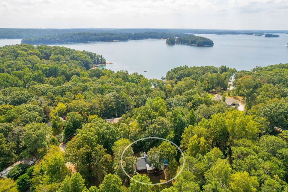 Our house circled, 5-8 min walk to the private dock