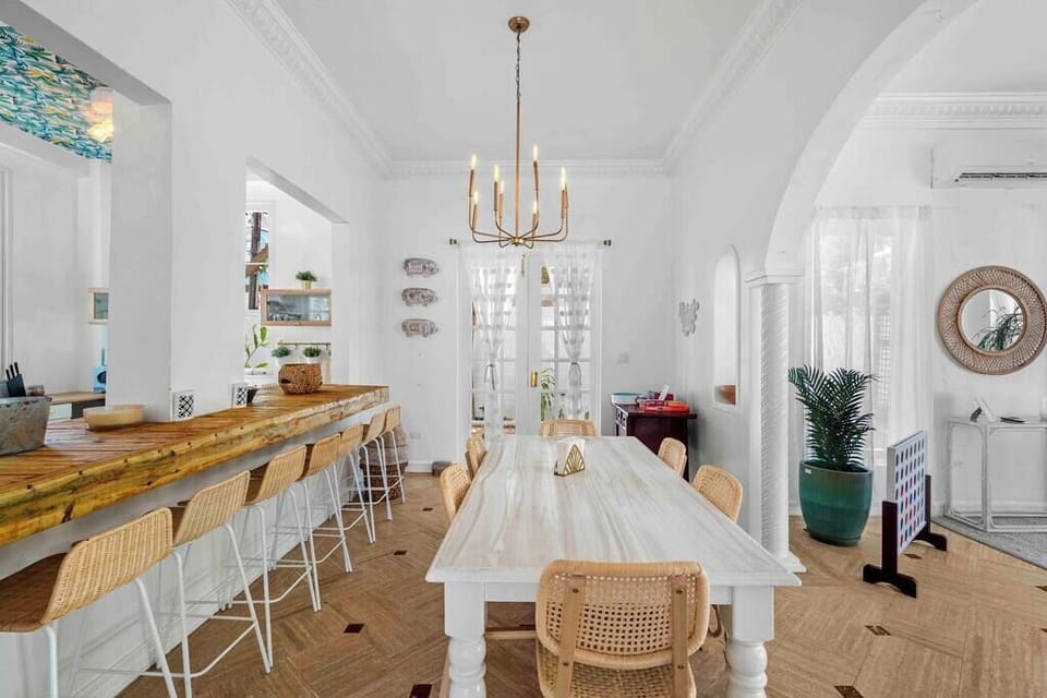 Main dining area and kitchen bar