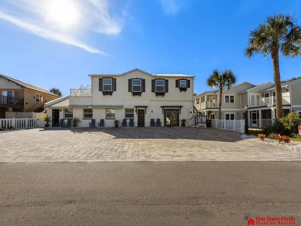 Spacious beachfront home with private patio and ocean views
