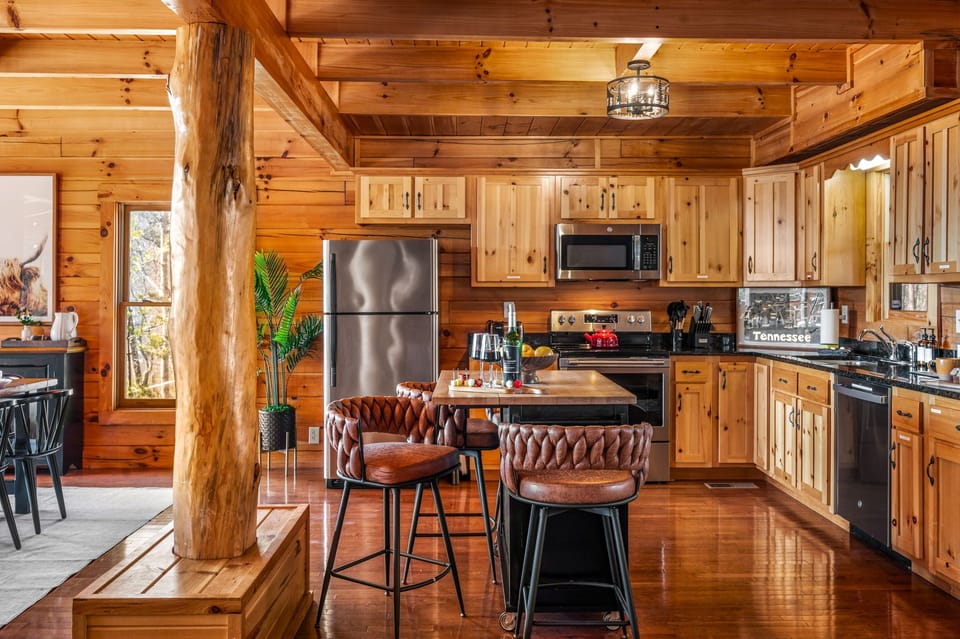 Gather around kitchen island with stylish barstools