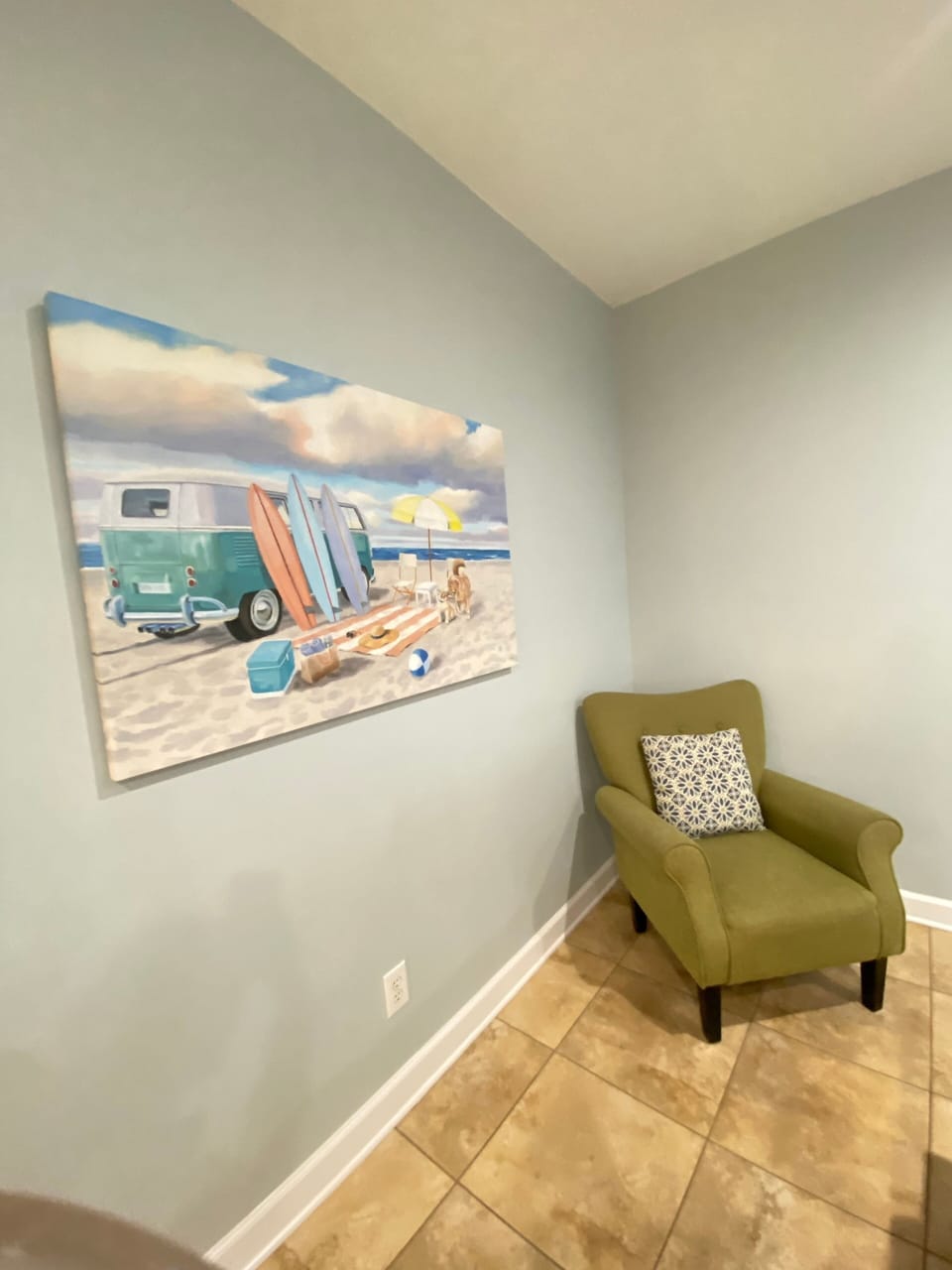 Arm chair in living room