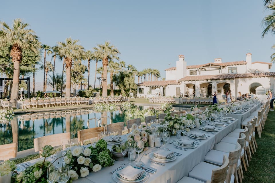 Outdoor banquet area
