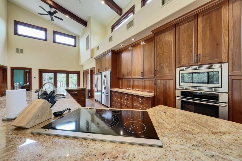 Alder Wood Cabinetry and Stone Counters