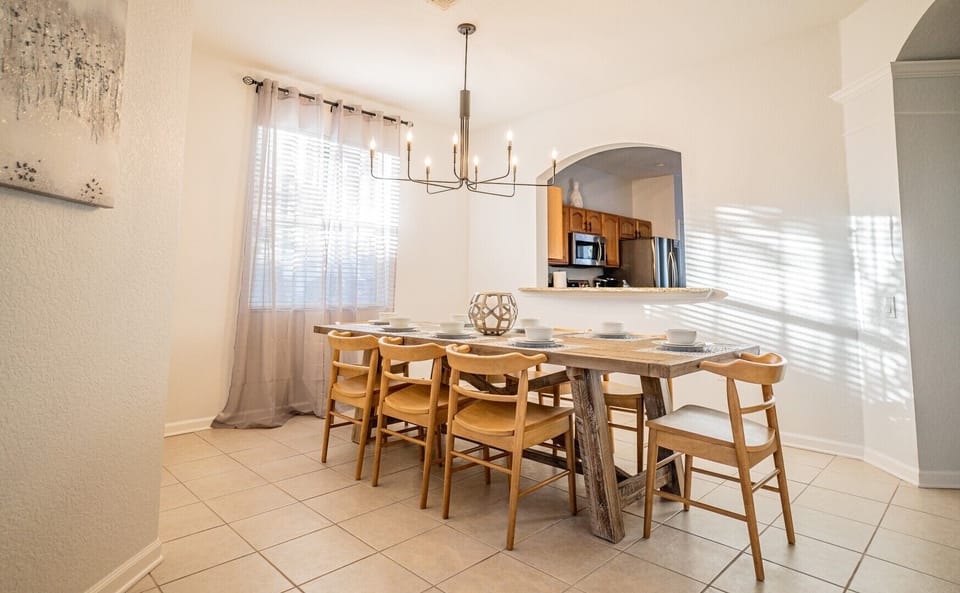 Stylish formal dining area