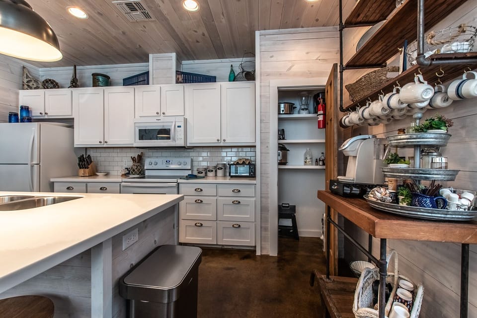 Kitchen coffee bar and pantry
