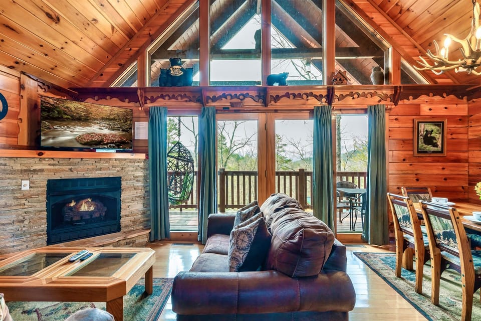 Living Area With Cozy Fireplace 