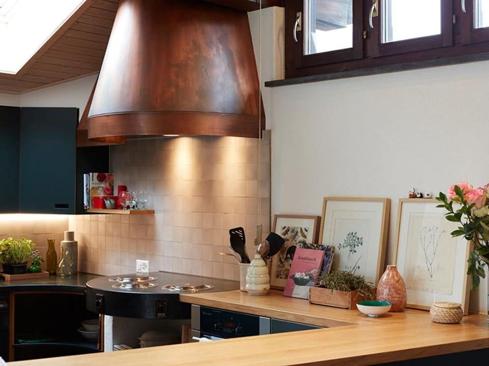Property, Plant, Countertop, Window, Cabinetry, Wood, Interior Design, Kitchen, Flowerpot, Houseplant