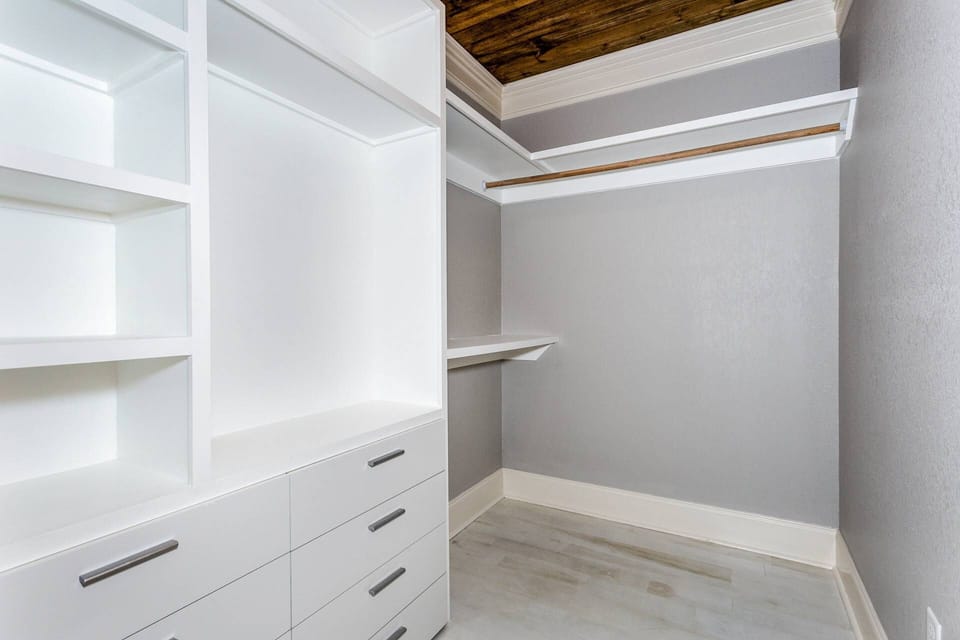 Master suite with large walk-in closet