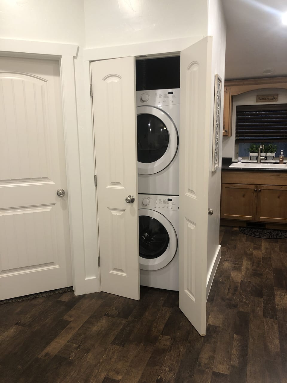 Washer & Dryer.  Soap and dryer sheets provided.