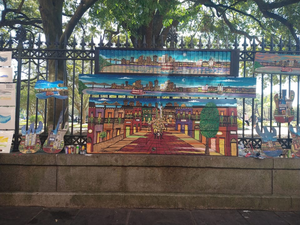 The vibrancy of Jackson Square is a five minute walk.