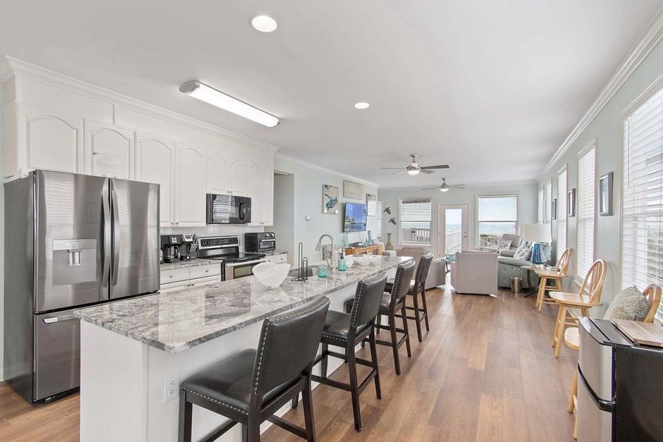 Kitchen Area with Bar Stools
