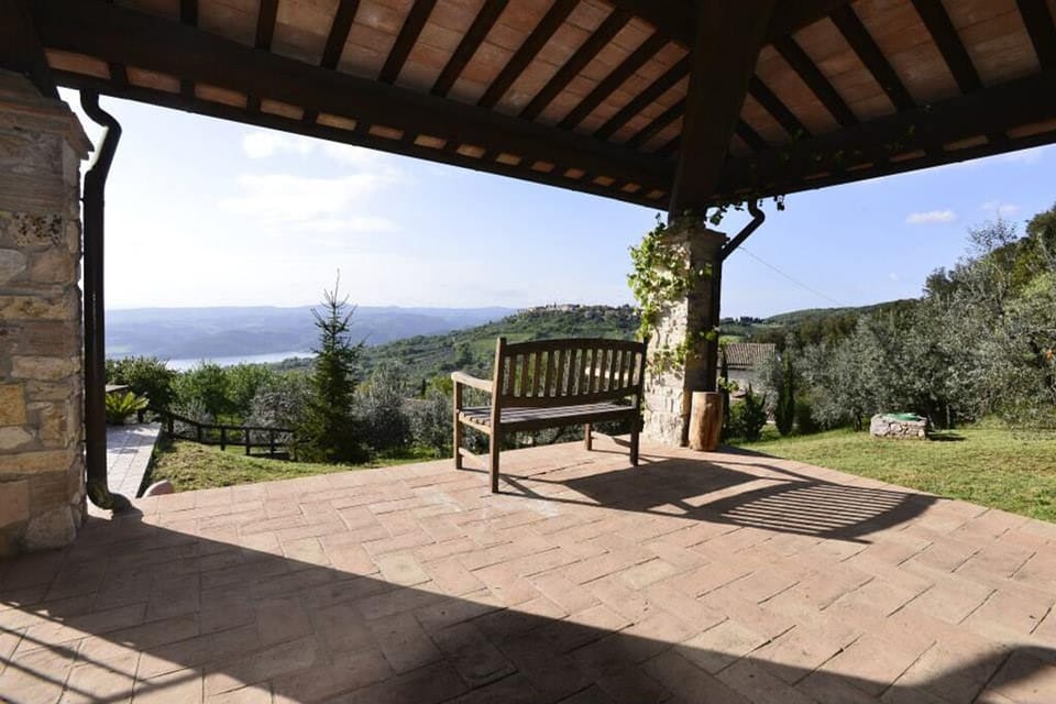 Large porch with view.