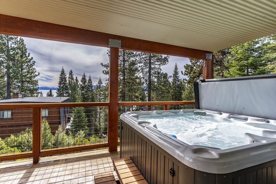 New hot tub off of the game room