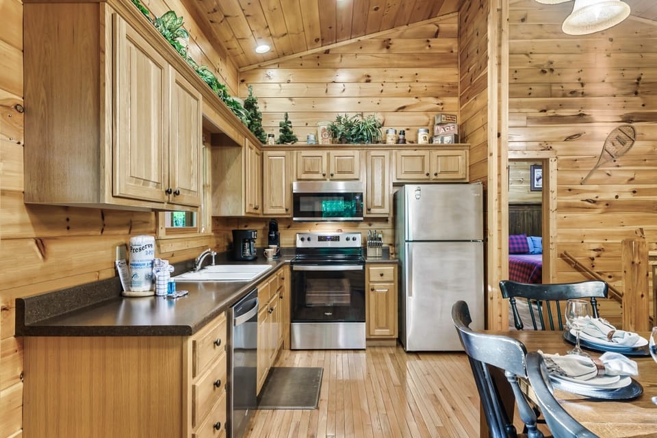 Fully equipped kitchen has everything you need for your getaway!