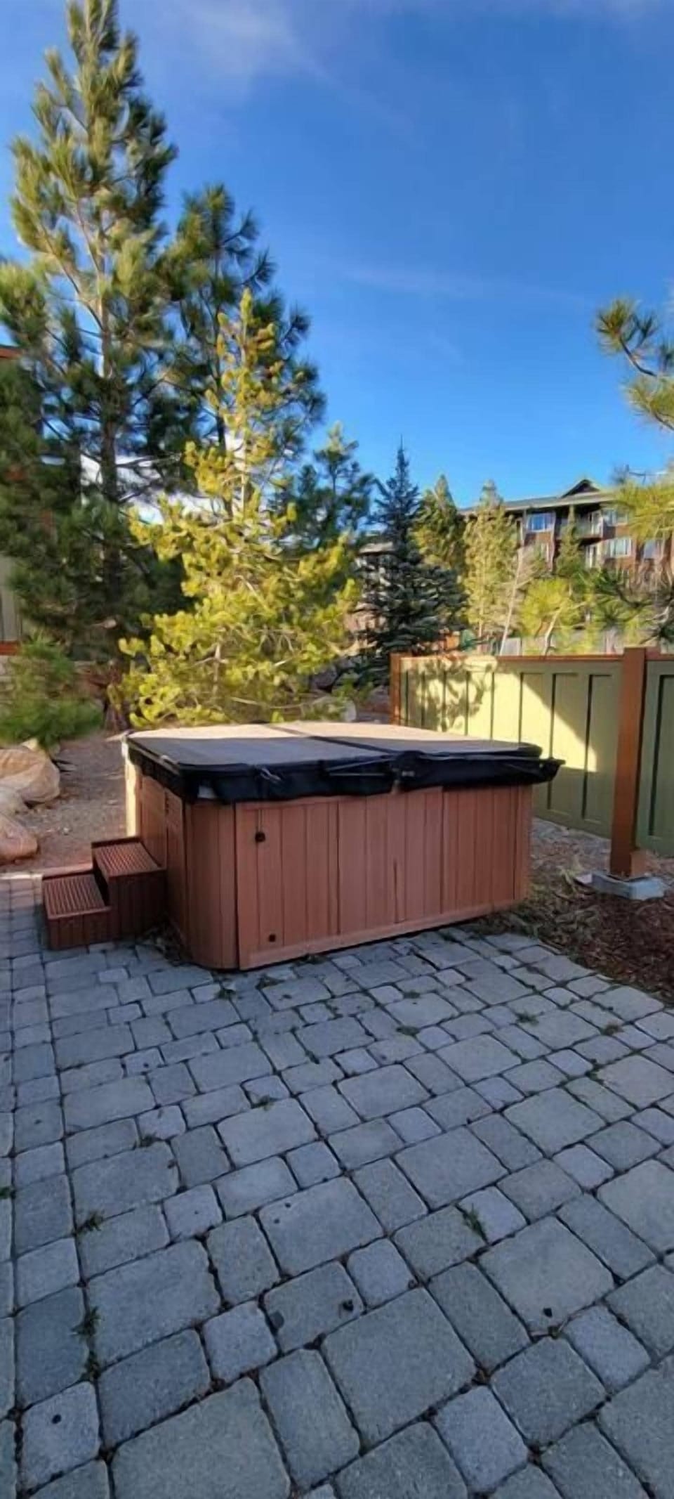 Private hot tub.