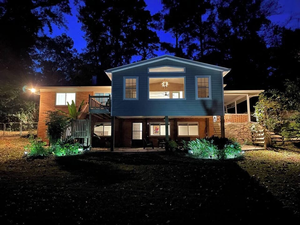 Dusk shot of back of home