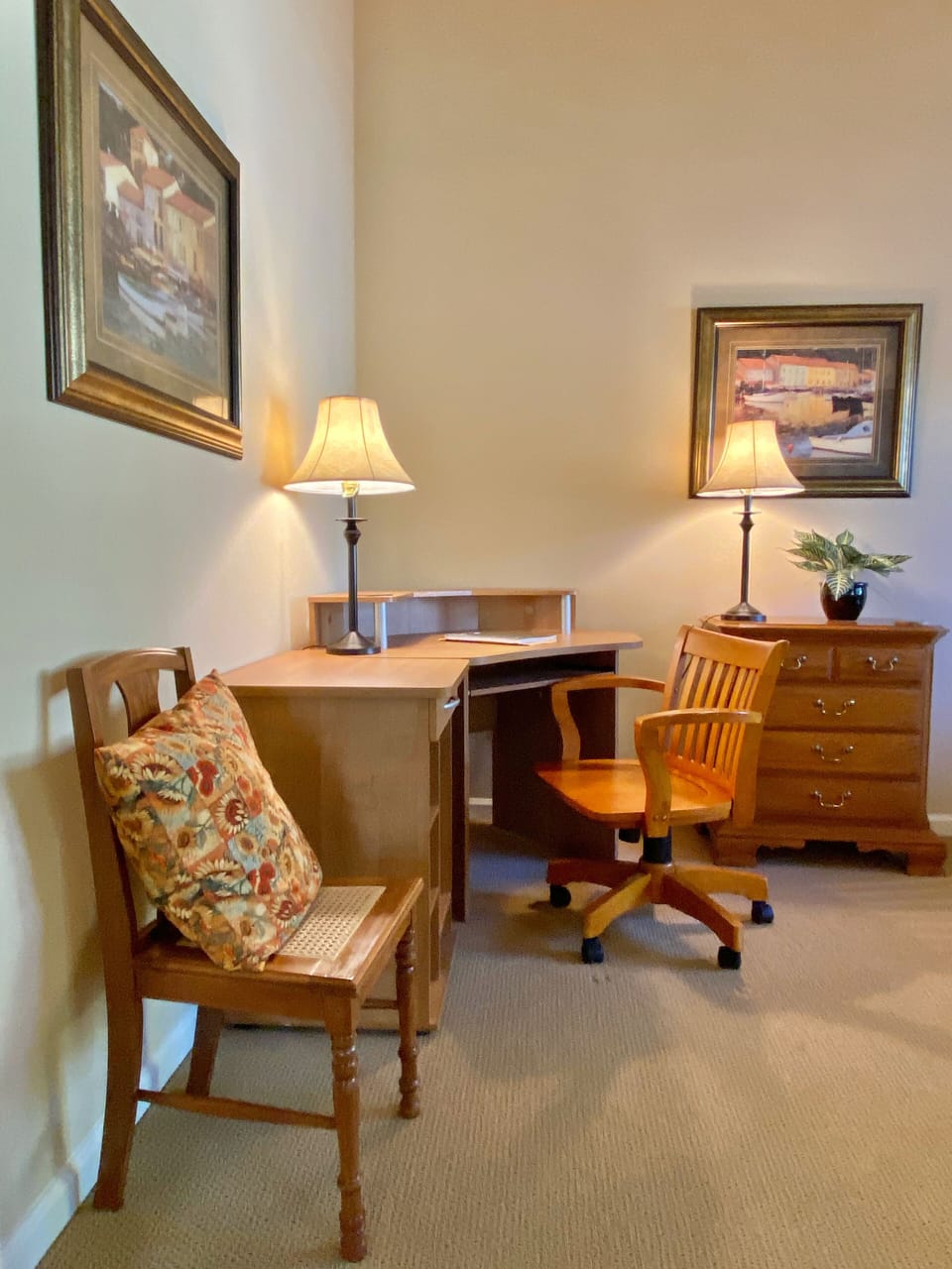 Office space in third bedroom.