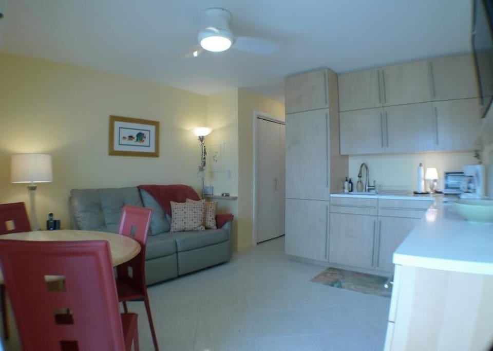 Walking into the condo