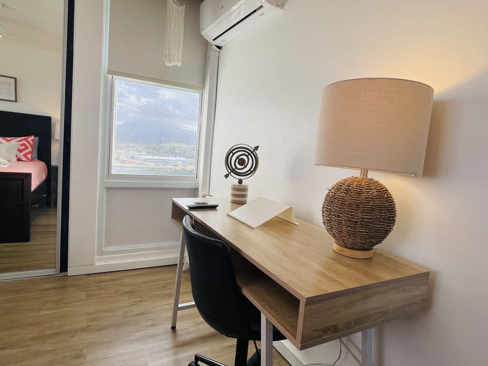 Dedicated work space in second bedroom