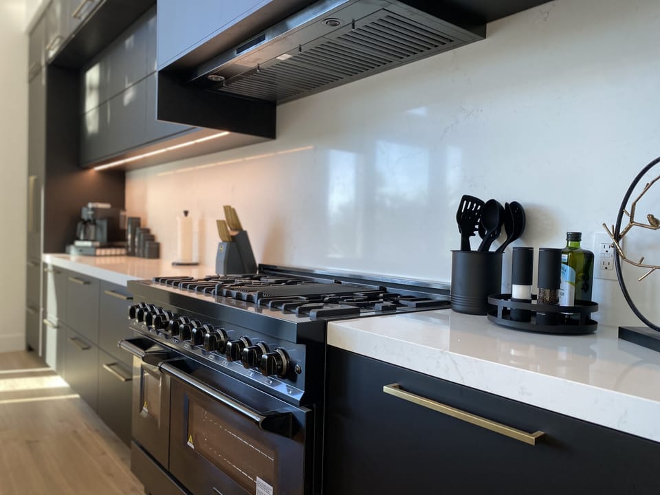 All new Zline black stainless steel appliances 