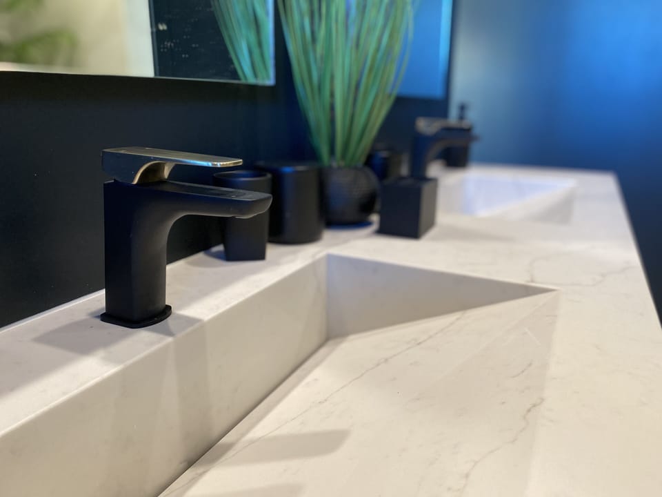 Custom fabricated ramp sinks