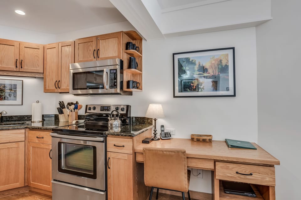 Office space off of kitchen
