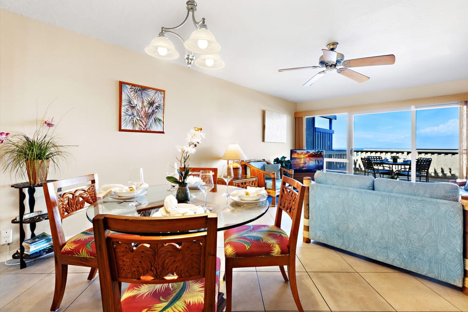 Stay cool with ceiling fans throughout