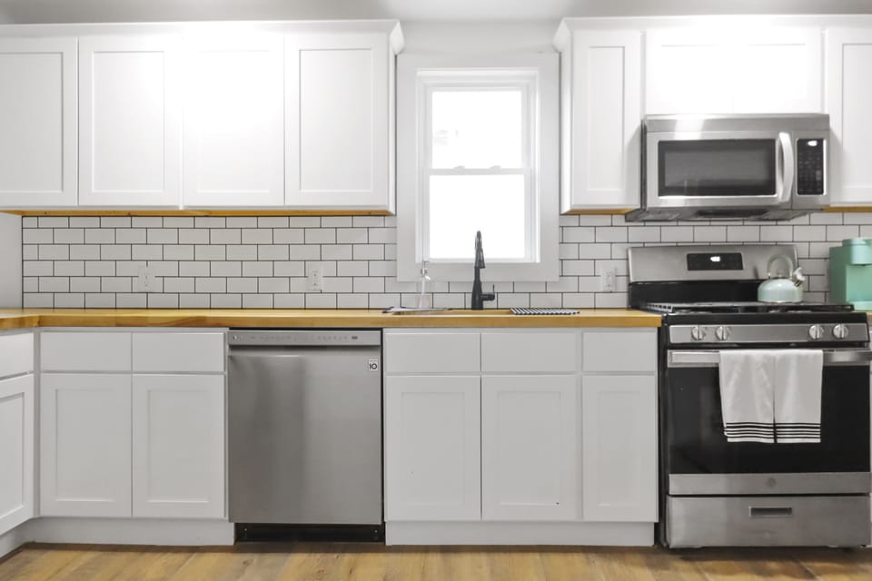 Brand new kitchen with gas range stove