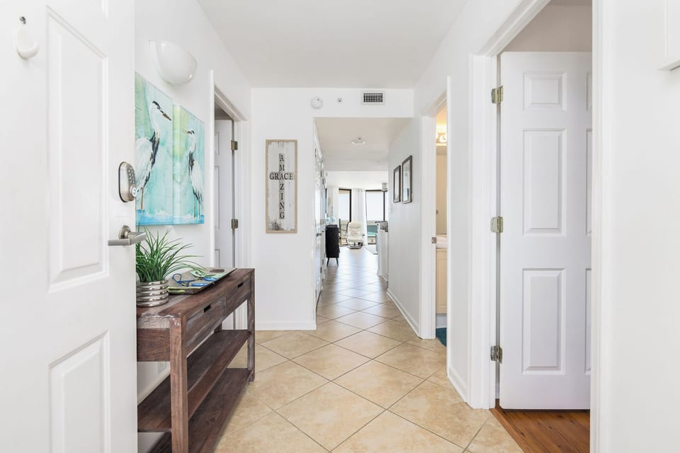The entryway greets you as you enter Our Folly Place