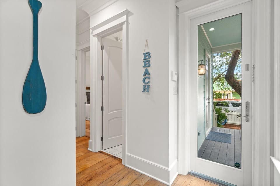 Modern coastal vibe welcomes you as soon as you enter the property