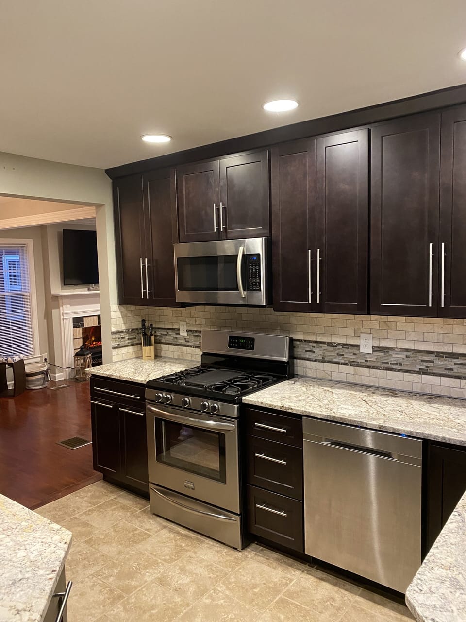 Kitchen featuring gas cooktop
