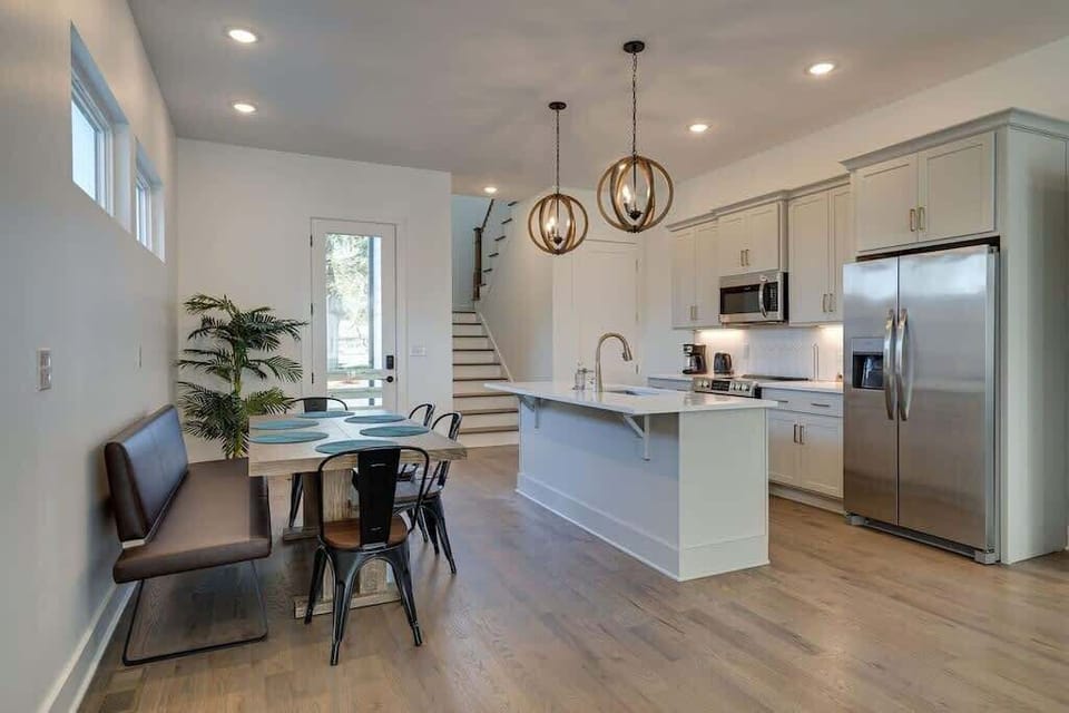 Dining table by our kitchen!