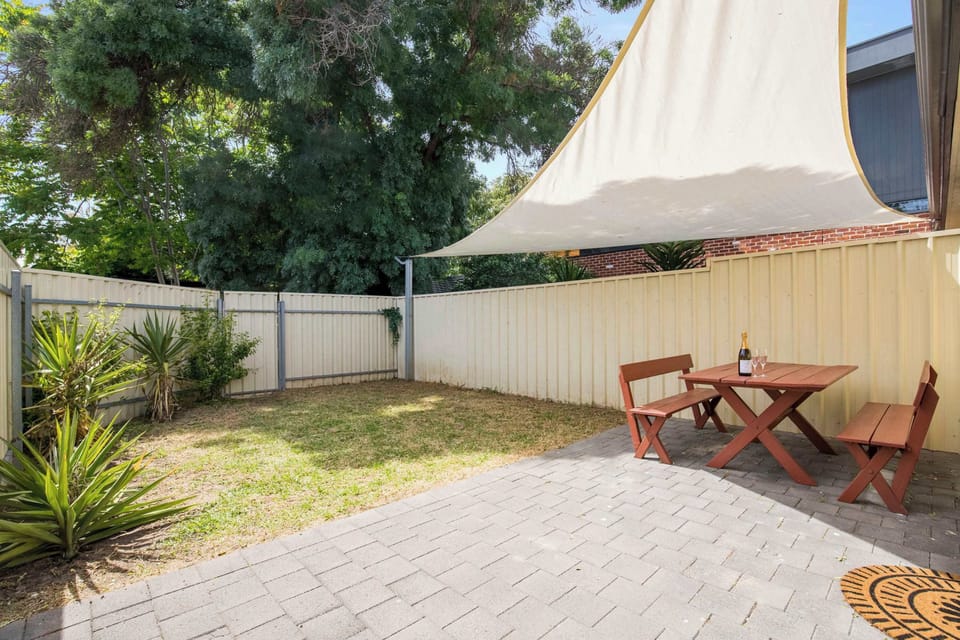 Private yard with BBQ