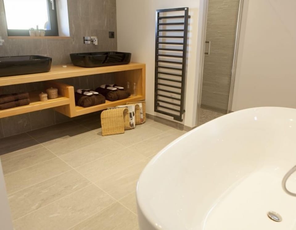Get ready for your day in the bathroom.
