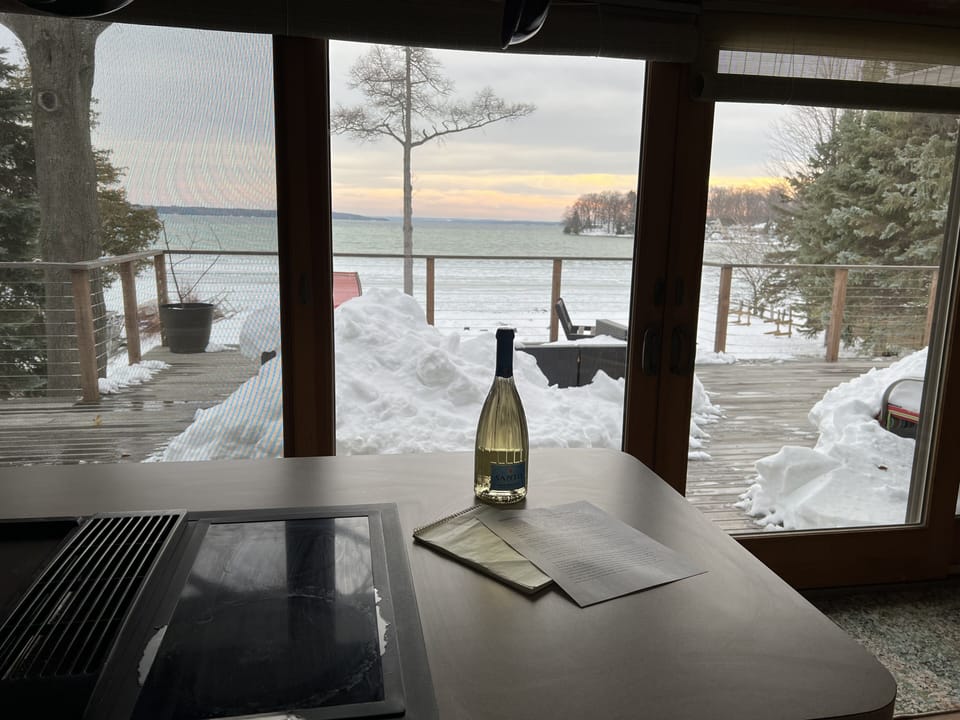 Winter at the cottage is so rejuvenating. First cup of coffee with a puzzle…