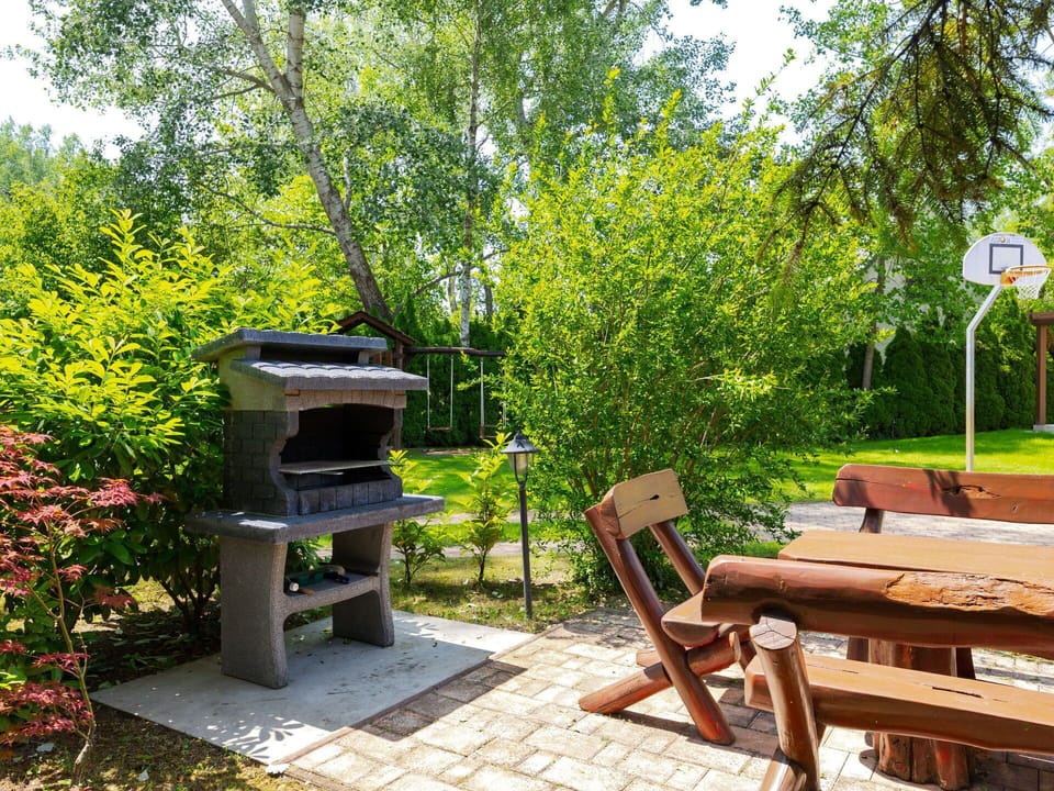 Furniture, Outdoor Furniture, Garden, Outdoor Table, Chair, Backyard, Landscaping, Shade, Lawn, Wood Stain